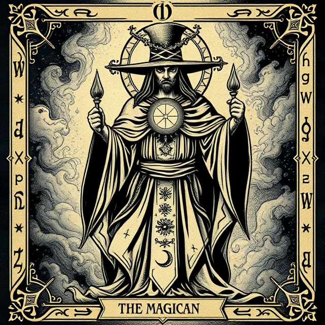 The Magician tarot card representing intention, personal power, skill, and the ability to turn ideas into action.
