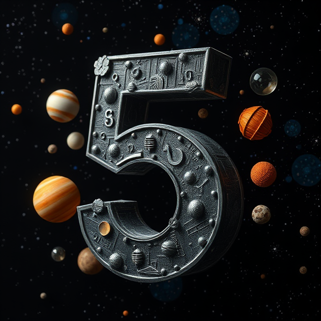 Life Path 5 numerology symbol representing freedom, change, and exploration.