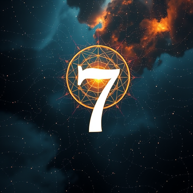 Life Path 7 numerology symbol representing introspection, wisdom, and inner truth.