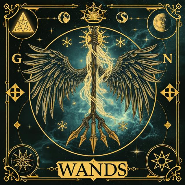 The Suit of Wands in the Minor Arcana, symbolizing energy, motivation, creativity, and the drive to take action in everyday life.