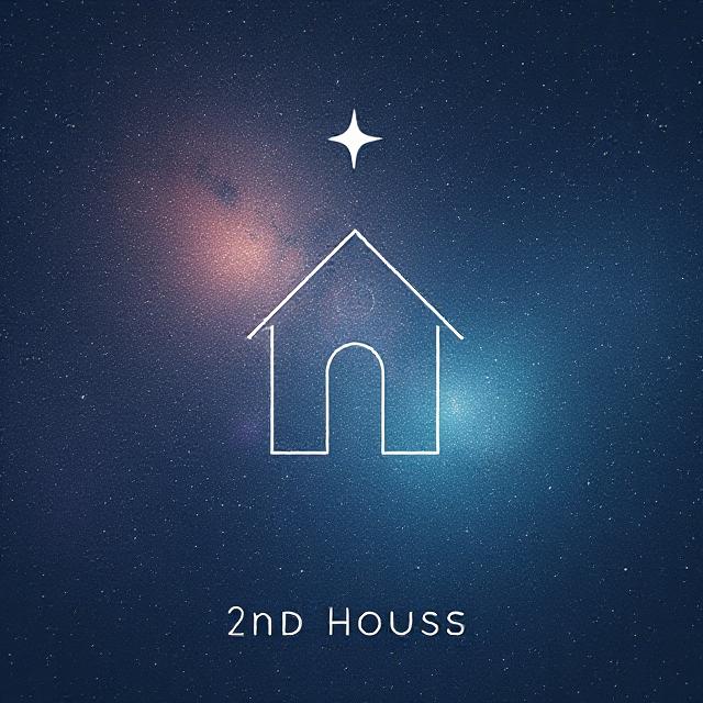 Astrology 2nd House icon representing finances, values, and personal resources.