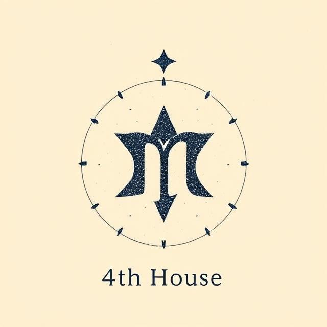 4th House illustration connected to home, family roots, emotional foundations.