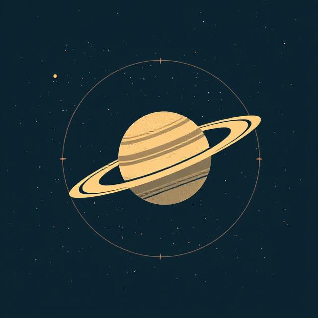 Saturn planet symbolizing responsibility, structure, discipline, long-term commitment, and life lessons.