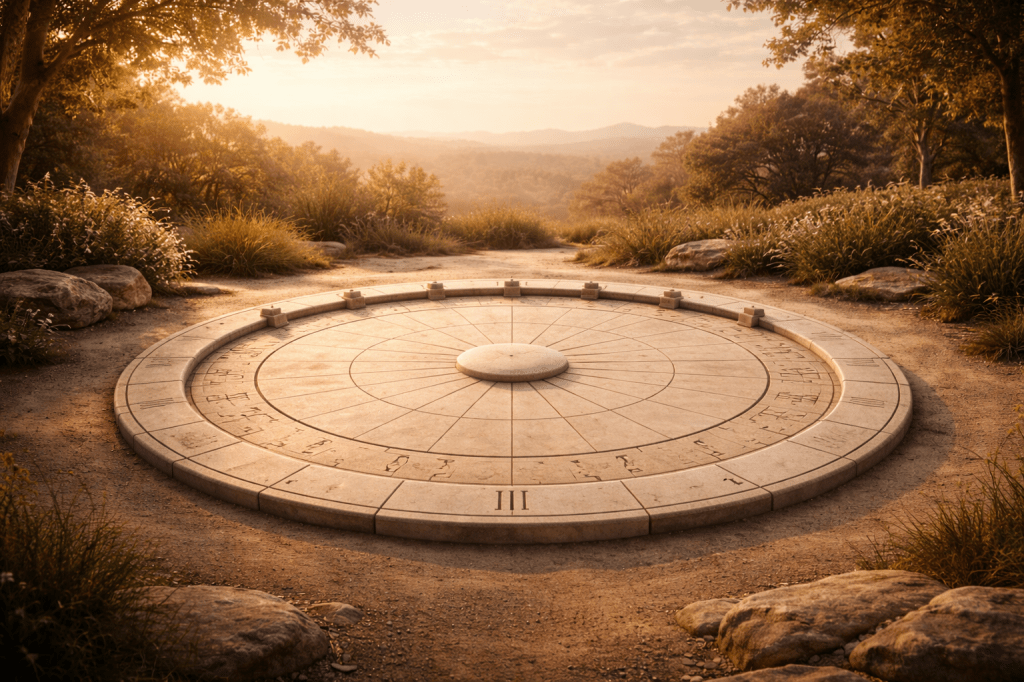 Personal year numerology calendar visualizing monthly themes, focus points, and timing cycles to help plan the year with clarity and awareness.