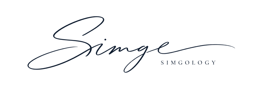 Handwritten Simge signature with Simgology wordmark
